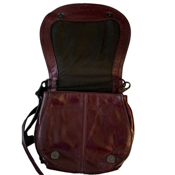 Rebecca Minkoff Small Vanity Saddle, Dark Cherry Messenger Cross Body Handbag - Picture 6 of 10